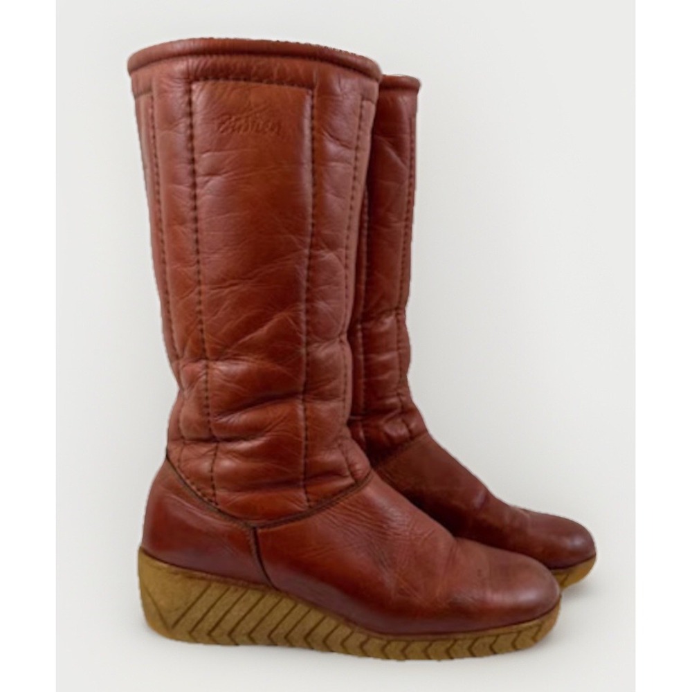 Vintage Husky Bastien Canada Women’s‎ 9.5 Knee High Leather Fur Lined Boots